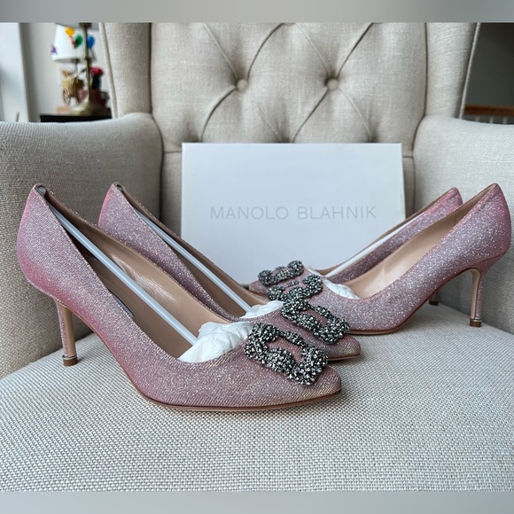 Authentic Brand New Manolo Blahnik Hangisi 70mm - Picture 9 of 10